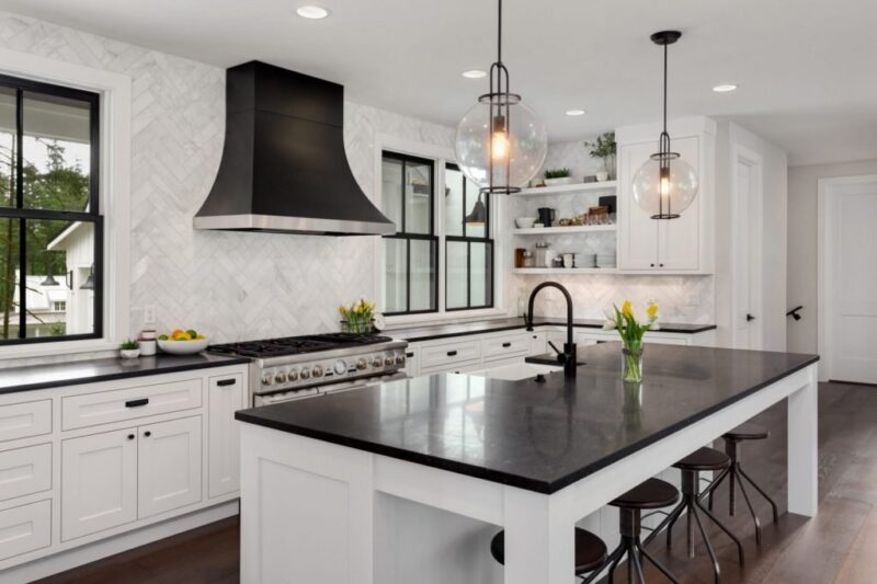 How to Create a Multifunctional Kitchen Space Black and White Kitchen Cabinets –