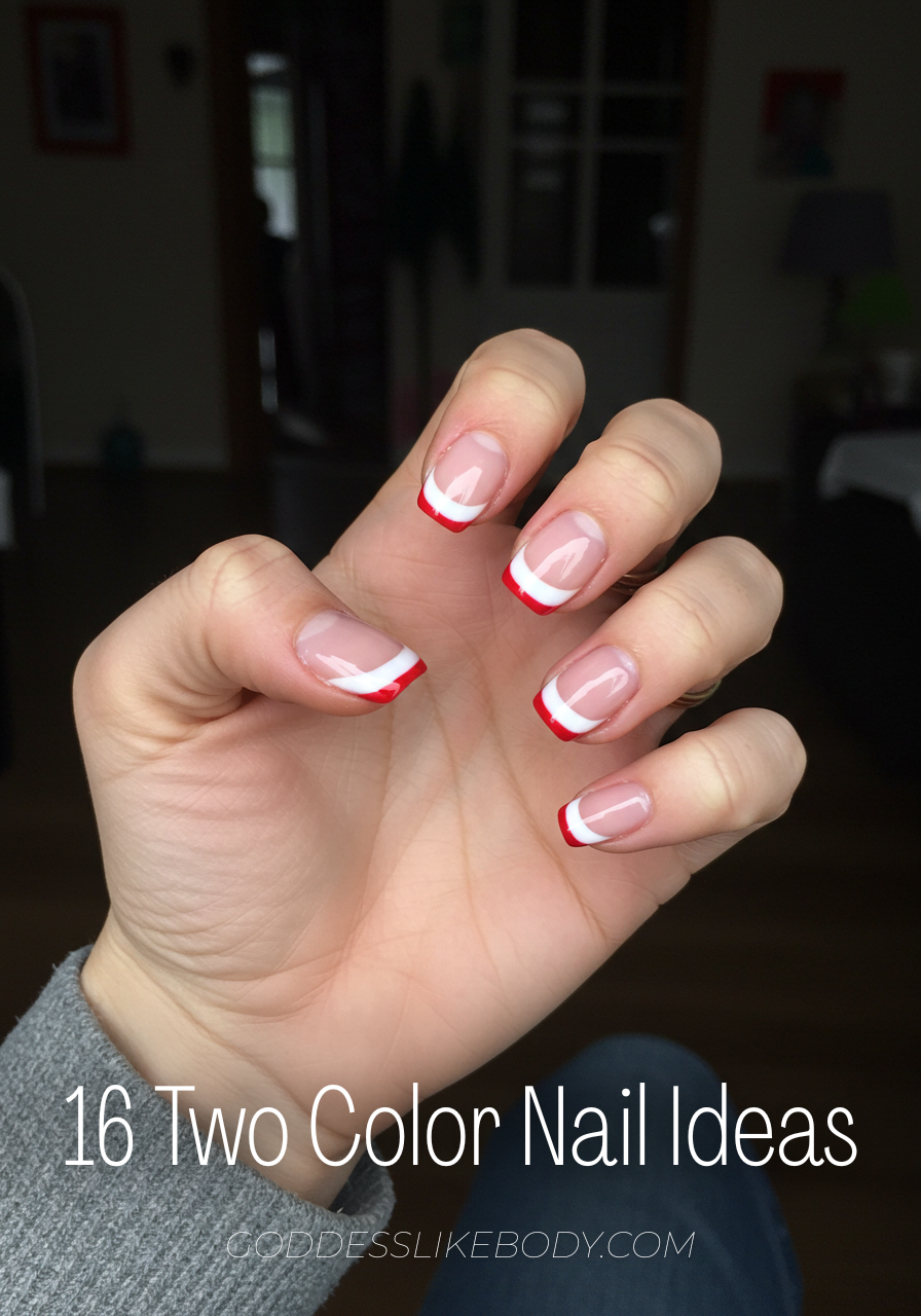 16 Gorgeous Two Color Nail Ideas You’ll Love