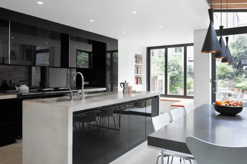 The Latest Black and White Kitchen Cabinet Trends  –